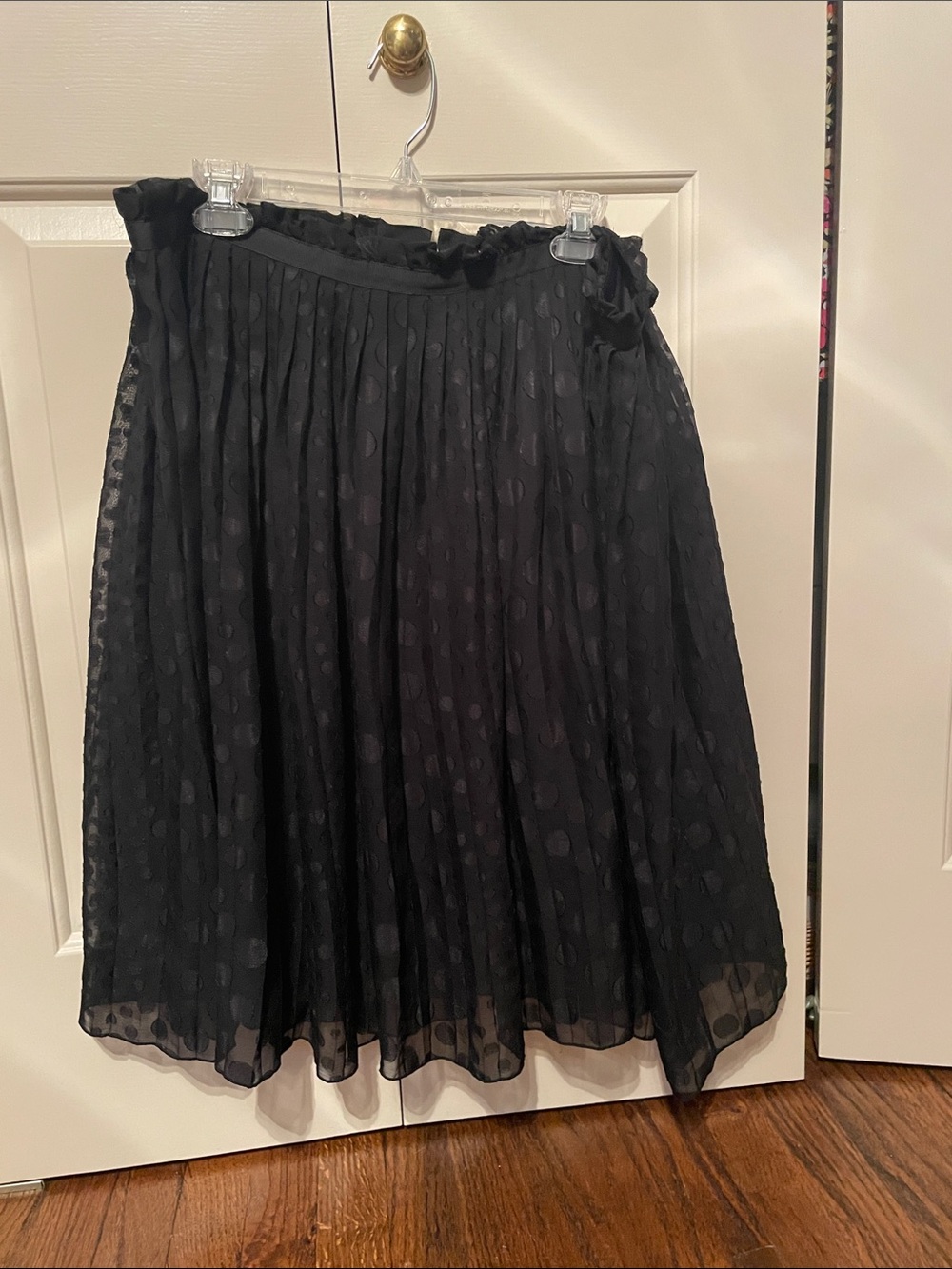Women’s Black Pleated Midi Skirt